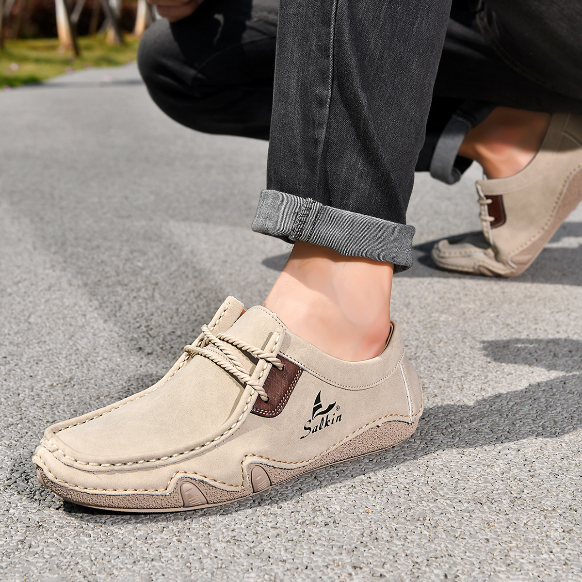 ✨ NEW ARRIVAL: 50% OFF | Men's Vintage Hand-Stitched Leather Driving Loafers