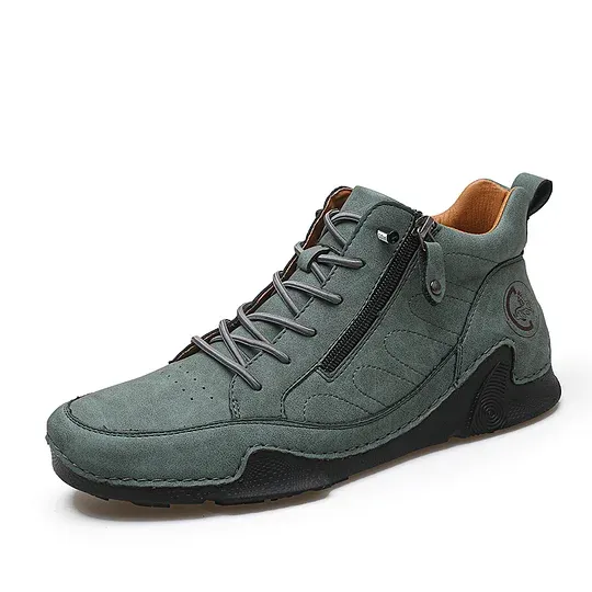⏰Limited Time Sale 50% OFF-Men’s Handmade Premium Leather Slip-On Boots – Wide Toe, Arch Support, Waterproof, Pressure Relief, Non-Slip Sole & Warmth for Everyday, Travel & Outdoor
