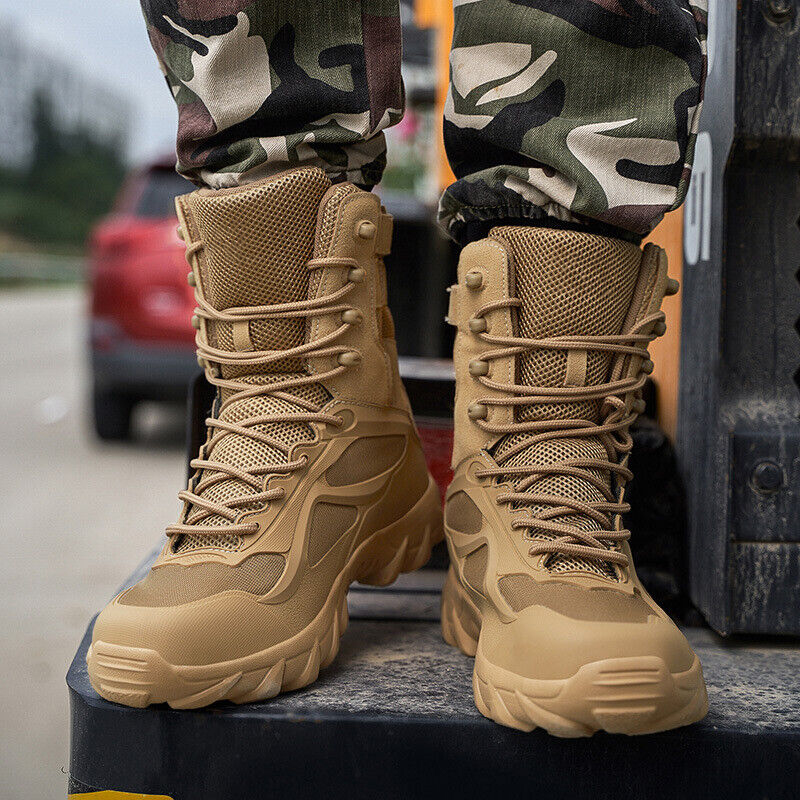 (🎖️MEMORIAL DAY SALE - 70% OFF) Men's Military Desert Combat Boots Waterproof Non-Slip Hiking Boots Work Boots