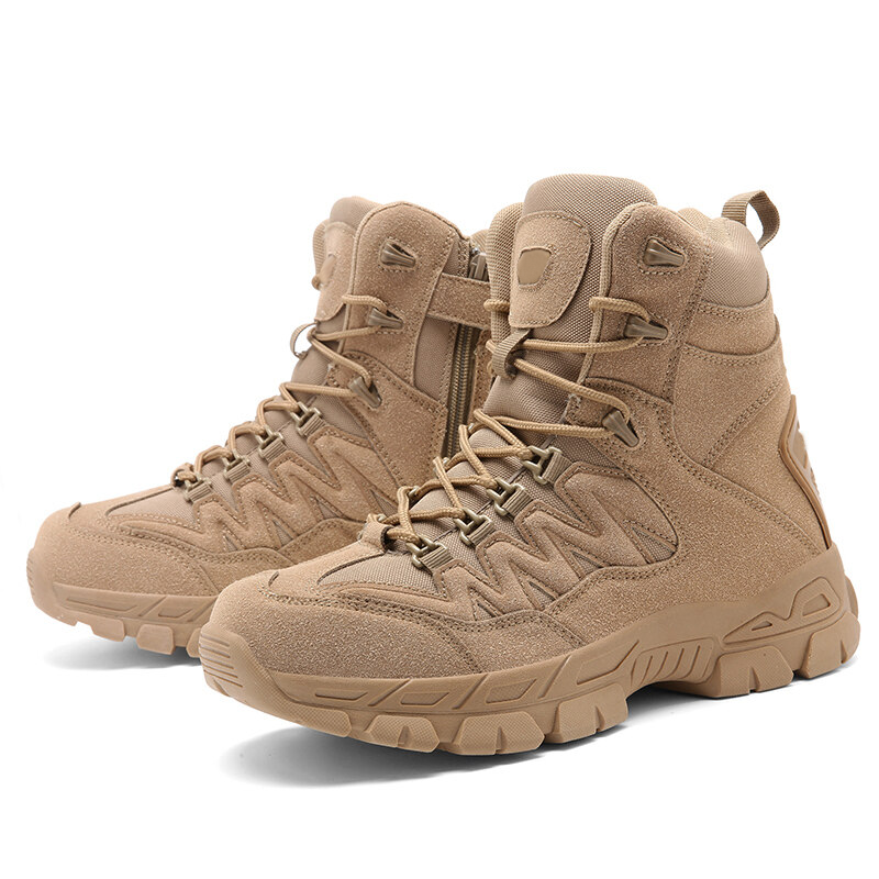 Men Outdoor Desert Tactical Combat Boots Waterproof Non-Slip Hiking Boots (Durability Upgrade)