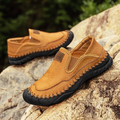 ⏰Last Day! 45% OFF 🔥Solesocietyhub®Men's Handmade Genuine Leather Orthopedic Outdoor Loafers