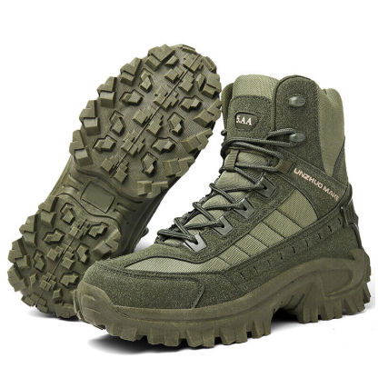 Men's Waterproof Anti-Sprain Anti-Puncture Work Combat Boots Hiking Boots (Durability Upgrade)