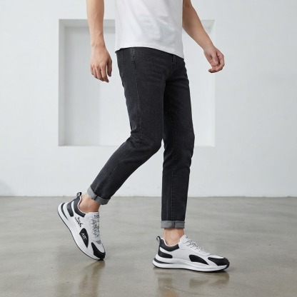 ⏰LAST DAY - 50% OFF🛒Men's Hands Free Slip On Oxford Shoes – Ultra Comfortable knitted fabric shoes, Lightweight Casual Walking Sneakers, Comfortable Dress Shoes, Mesh Urban Shoes for Business & Daily Wear