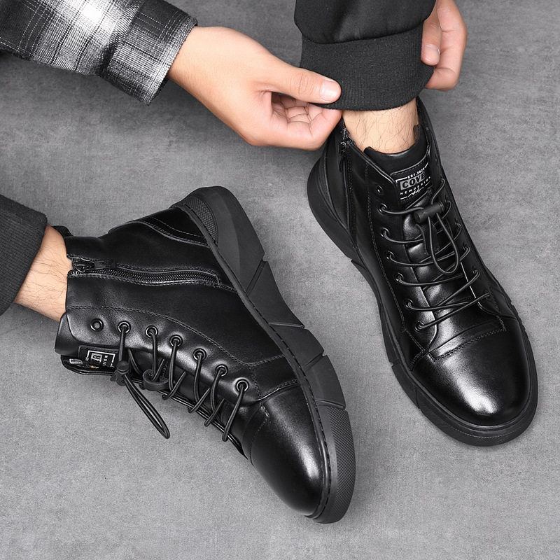 (⏰Limited Time Offer 70%🔥)Men's Top-Quality Motorcycle Boots Genuine Leather Waterproof Anti-Slip Anti-Sprain