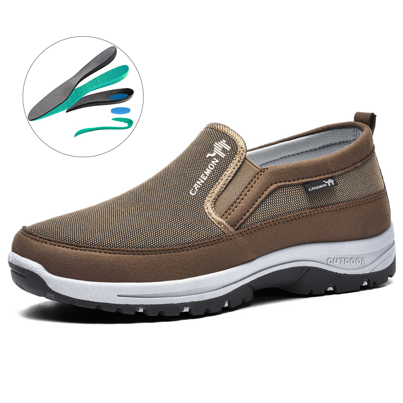 ⏰Limited Time 49% OFF🛒 Men's Orthopedic Slip-On Walking Sneakers – Breathable Upper, Non-Slip Sole, 12 Hours+ Comfort & Pain Relief