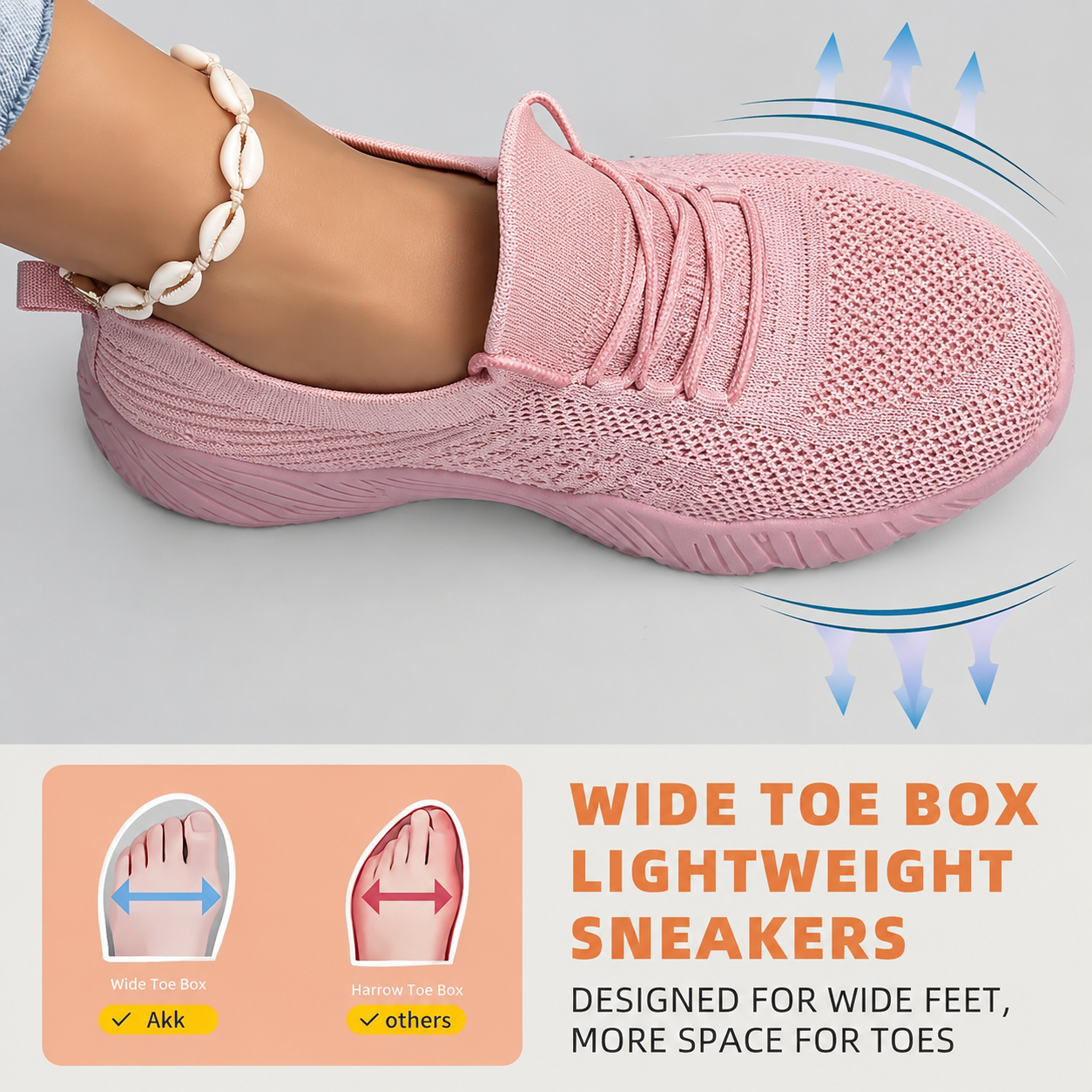 Women's Comfortable Breathable Non-Slip Orthopaedic Walking Shoes
