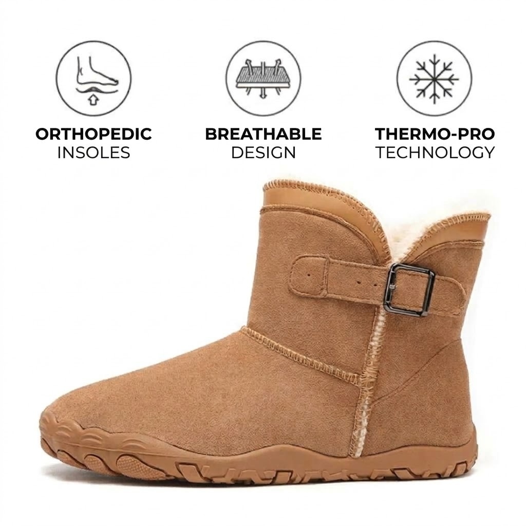 ❄️50% OFF-Snug Boot - Non-slip & Waterproof Winter Barefoot Boots with Orthopedic Arch Support(Unisex)