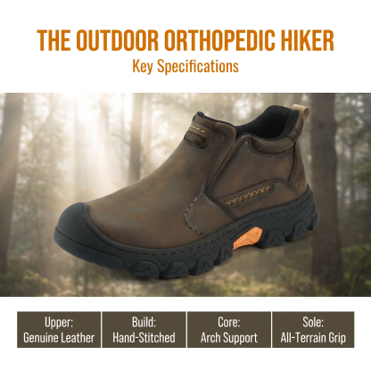 ⏰Last Day! 45% OFF  🔥Solesocietyhub® Men’s Genuine Leather Slip-On Outdoor Walking Shoes