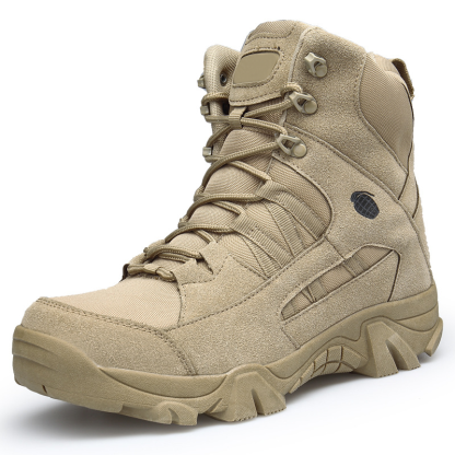 SOLESOCIETYHUB X OKIY Men's Military Boots Ankle Support Hiking Boots Waterproof Non-Slip Anti-Puncture Work Boots