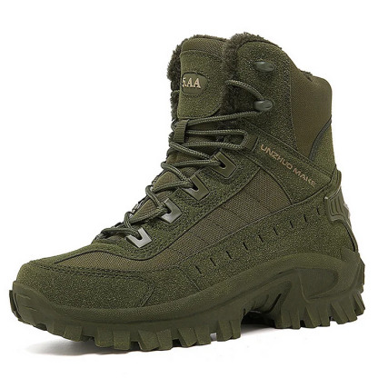 Men's Waterproof Anti-Sprain Anti-Puncture Work Combat Boots Hiking Boots (Durability Upgrade)