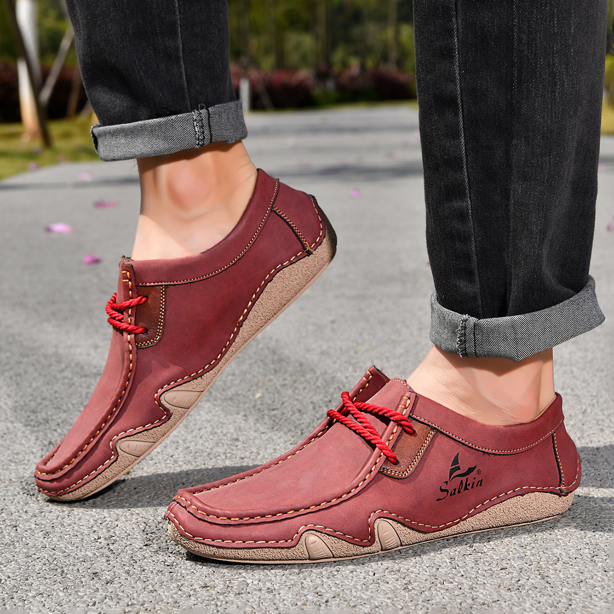 ✨ NEW ARRIVAL: 50% OFF | Men's Vintage Hand-Stitched Leather Driving Loafers