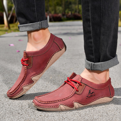 ✨ NEW ARRIVAL: 50% OFF | Men's Vintage Hand-Stitched Leather Driving Loafers