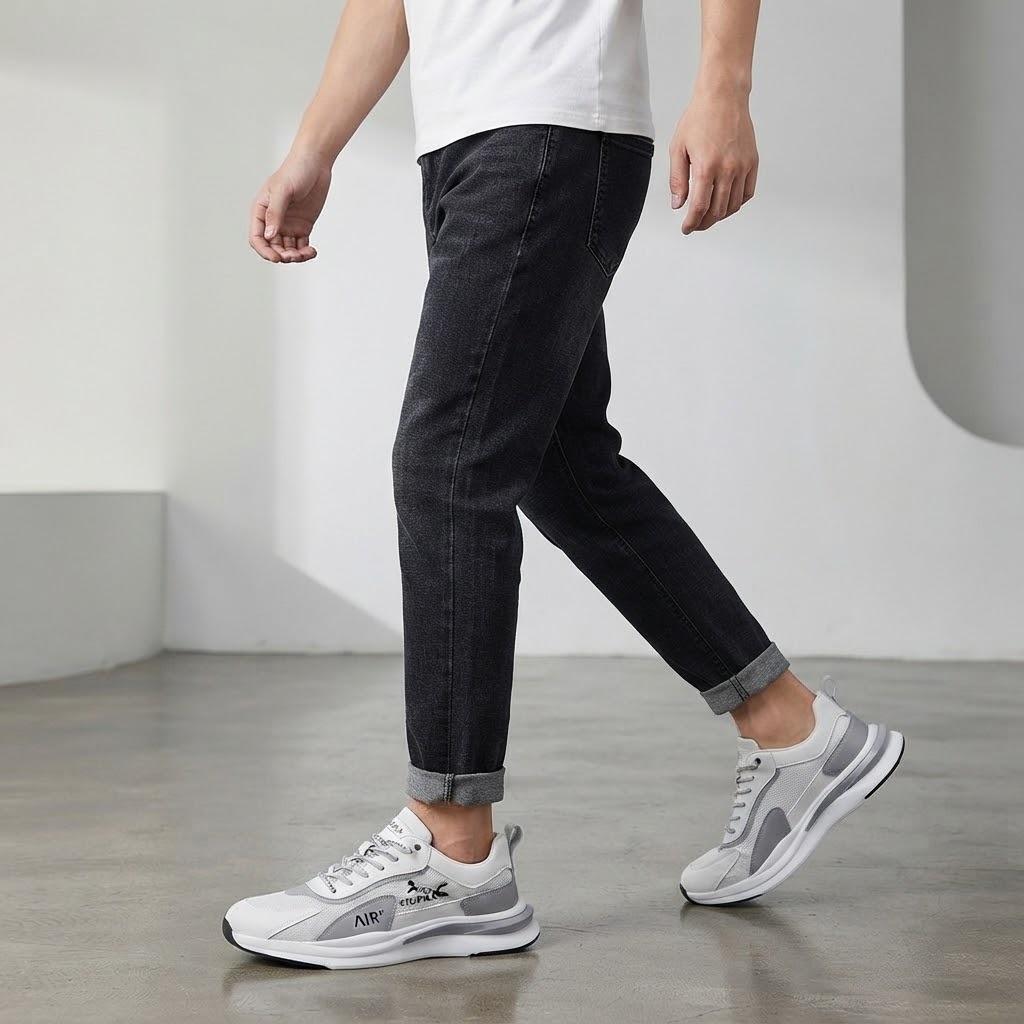 ⏰LAST DAY - 50% OFF🛒Men's Hands Free Slip On Oxford Shoes – Ultra Comfortable knitted fabric shoes, Lightweight Casual Walking Sneakers, Comfortable Dress Shoes, Mesh Urban Shoes for Business & Daily Wear