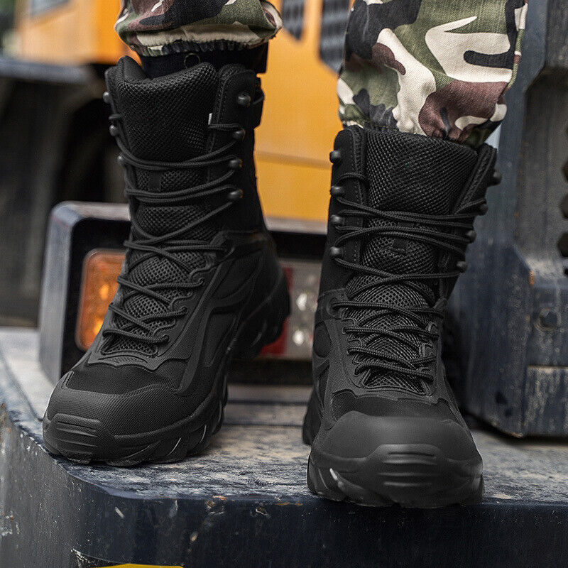 (🎖️MEMORIAL DAY SALE - 70% OFF) Men's Military Desert Combat Boots Waterproof Non-Slip Hiking Boots Work Boots