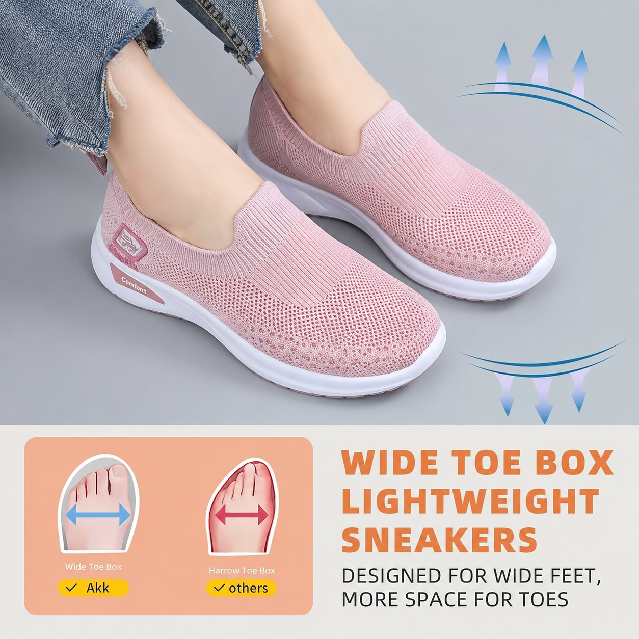 Women's Comfortable Breathable Non-Slip Orthopaedic Walking Shoes