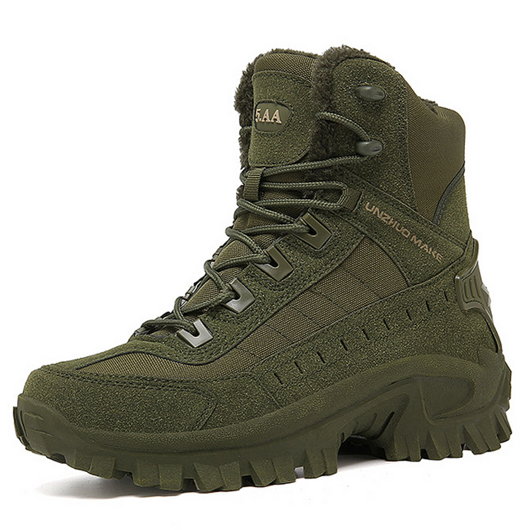Men's Winter Warm Combat Boots Waterproof Non-Slip Hiking Boots Work B