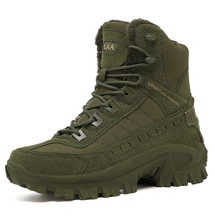 Men's Winter Warm Combat Boots Waterproof Non-Slip Hiking Boots Work B