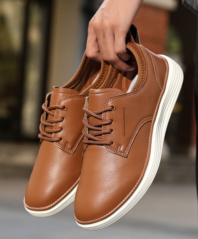 ⏰LAST DAY - 60% OFF🛒 Men’s Comfortable Lace-Up Brogue Sneakers – Ultra-Lightweight & Breathable Woven Upper, Arch Support, Wide-Toe Fit, Shock-Absorbing Sole for All-Day Comfort