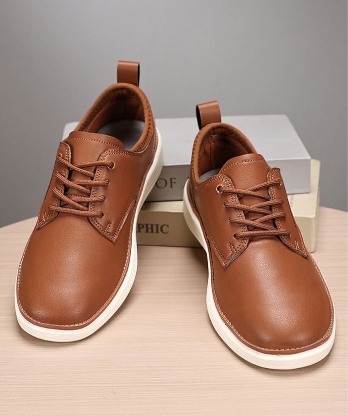 ⏰LAST DAY - 60% OFF🛒 Men’s Comfortable Lace-Up Brogue Sneakers – Ultra-Lightweight & Breathable Woven Upper, Arch Support, Wide-Toe Fit, Shock-Absorbing Sole for All-Day Comfort