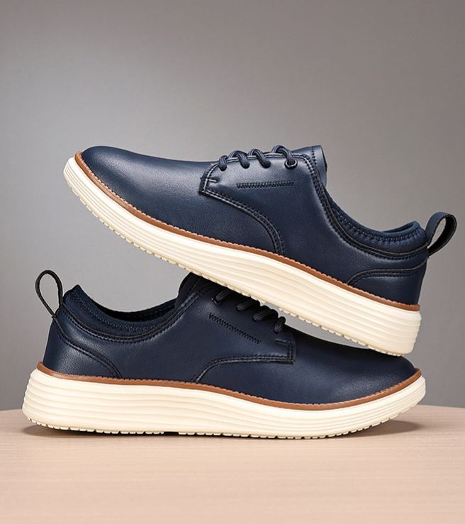 ⏰LAST DAY - 60% OFF🛒 Men’s Comfortable Lace-Up Brogue Sneakers – Ultra-Lightweight & Breathable Woven Upper, Arch Support, Wide-Toe Fit, Shock-Absorbing Sole for All-Day Comfort