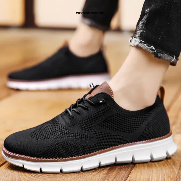 ⏰LAST DAY - 50% OFF🛒Men's Hands Free Slip On Oxford Shoes – Ultra Comfortable knitted fabric shoes, Lightweight Casual Walking Sneakers, Comfortable Dress Shoes, Mesh Urban Shoes for Business & Daily Wear