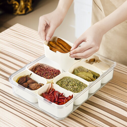 Transparent Freshness Portable Seasoning Box