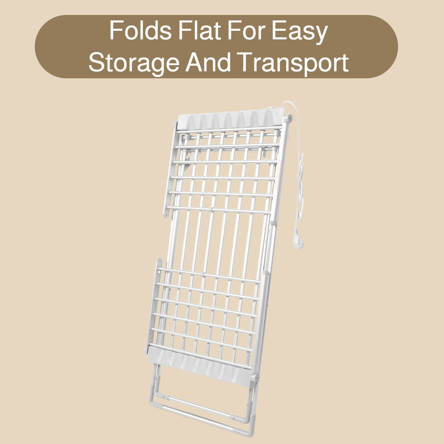 Space Aluminum Floor Folding Electric Heating Thermostatic Clothes Drying Rack Drying Clothes Racks