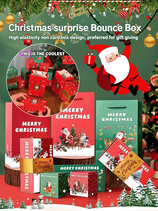 Red envelopes flying everywhere: Christmas surprise bouncy box 🎁 Reusable and durable ✨ Limited time 20% off! 🎅💨