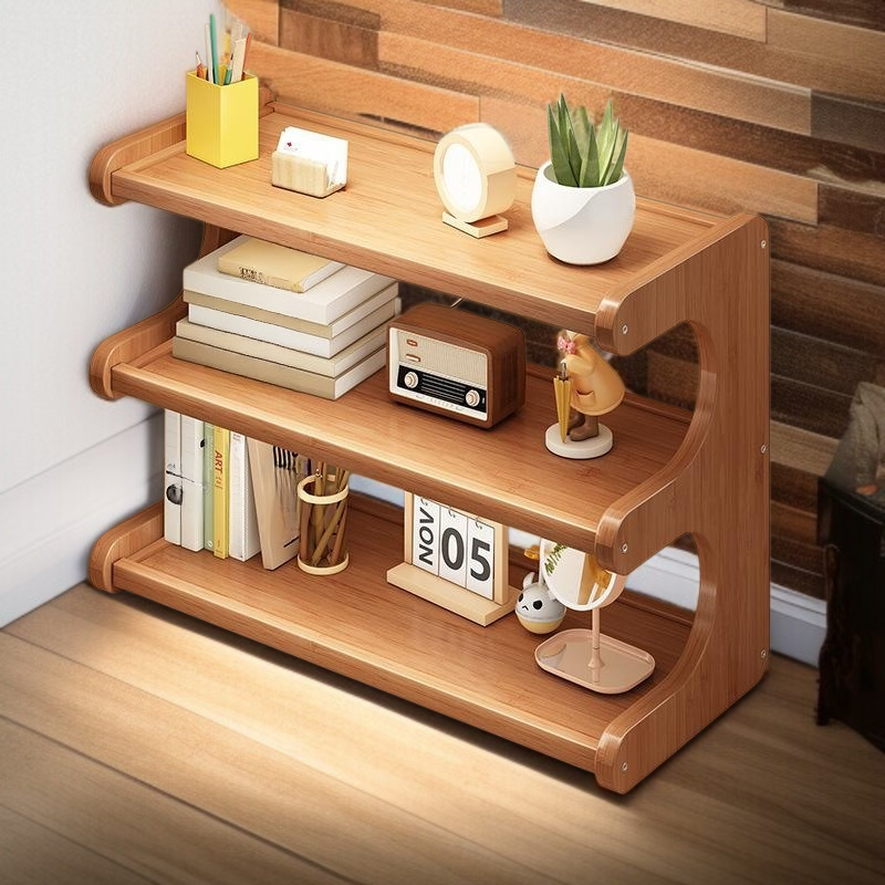 Desktop rack multi-layer storage rack bookshelf kitchen supplies office home cup holder home storage