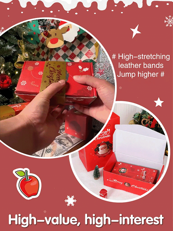 Red envelopes flying everywhere: Christmas surprise bouncy box 🎁 Reusable and durable ✨ Limited time 20% off! 🎅💨