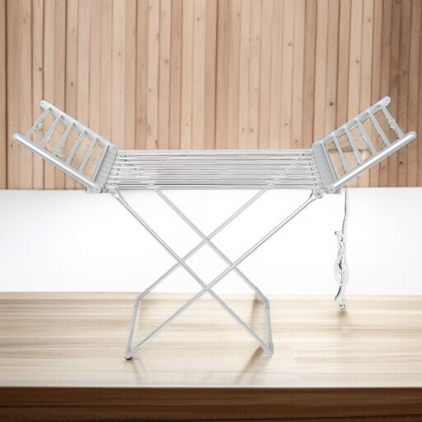 Space Aluminum Floor Folding Electric Heating Thermostatic Clothes Drying Rack Drying Clothes Racks