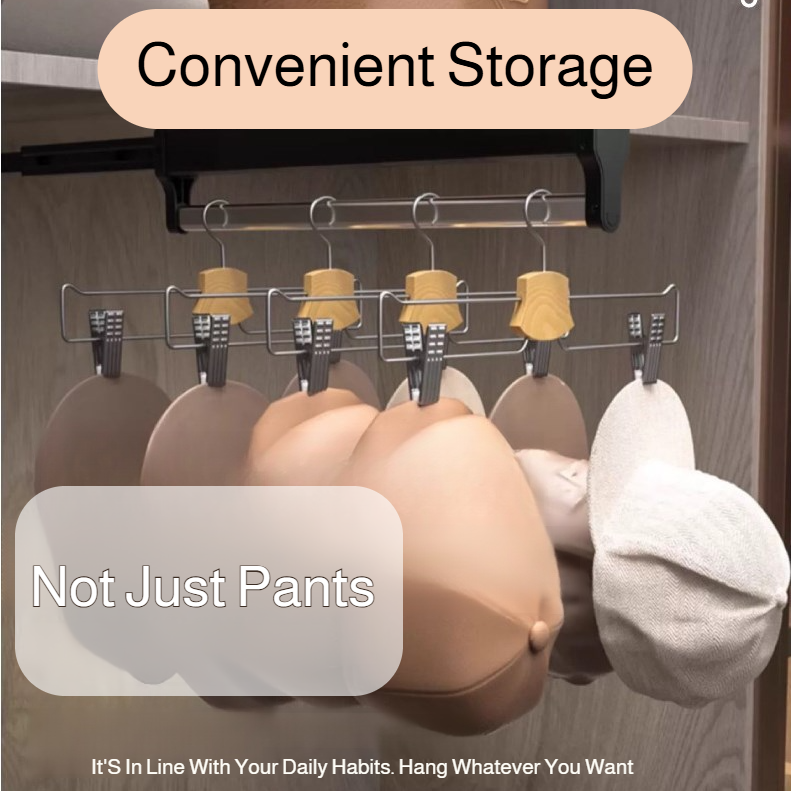 Home Closet Top Mount Retractable Multifunctional Organizer