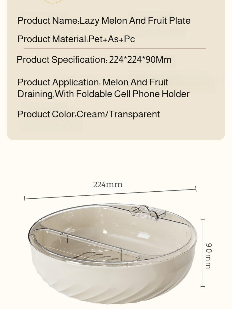 Doublelayer fruit bowl lazy snack tray