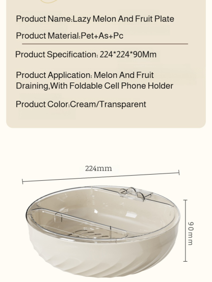 Doublelayer fruit bowl lazy snack tray