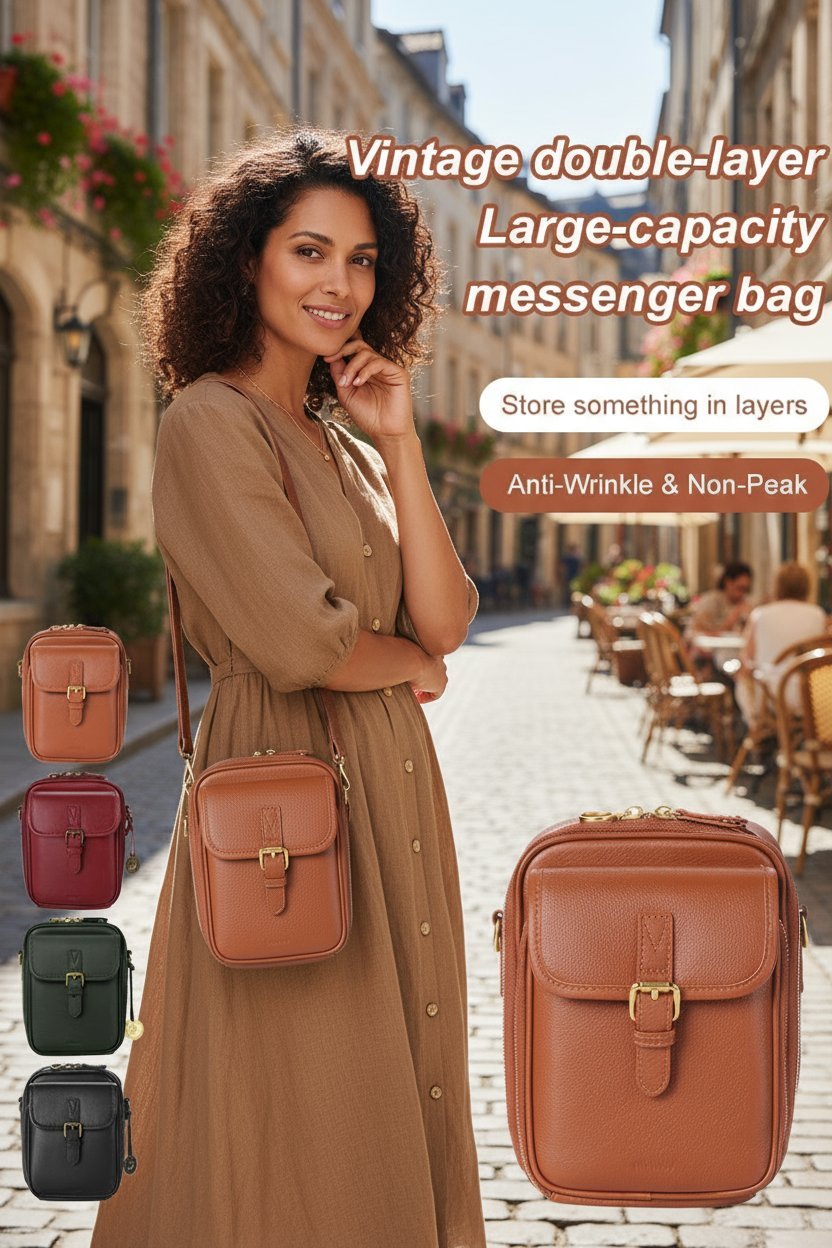 ✨ Your ultimate secure smart crossbody bag with 9 pockets, easily create Italian leather style💃