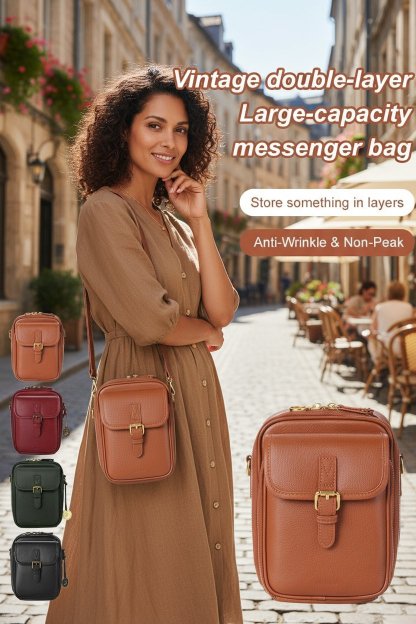 ✨ Your ultimate secure smart crossbody bag with 9 pockets, easily create Italian leather style💃