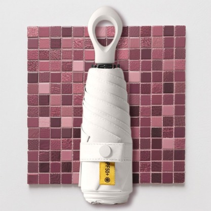 Portable Umbrella Sunscreen Vinyl Folding Mini Capsule Ultra Light Handle Finger Ring Umbrella