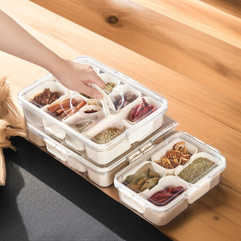 Transparent Freshness Portable Seasoning Box