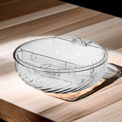 Doublelayer fruit bowl lazy snack tray