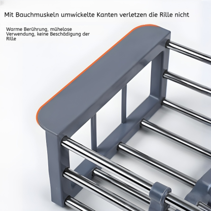 Stabiler Küchenregal aus Edelstahl für Geschirrorganisation