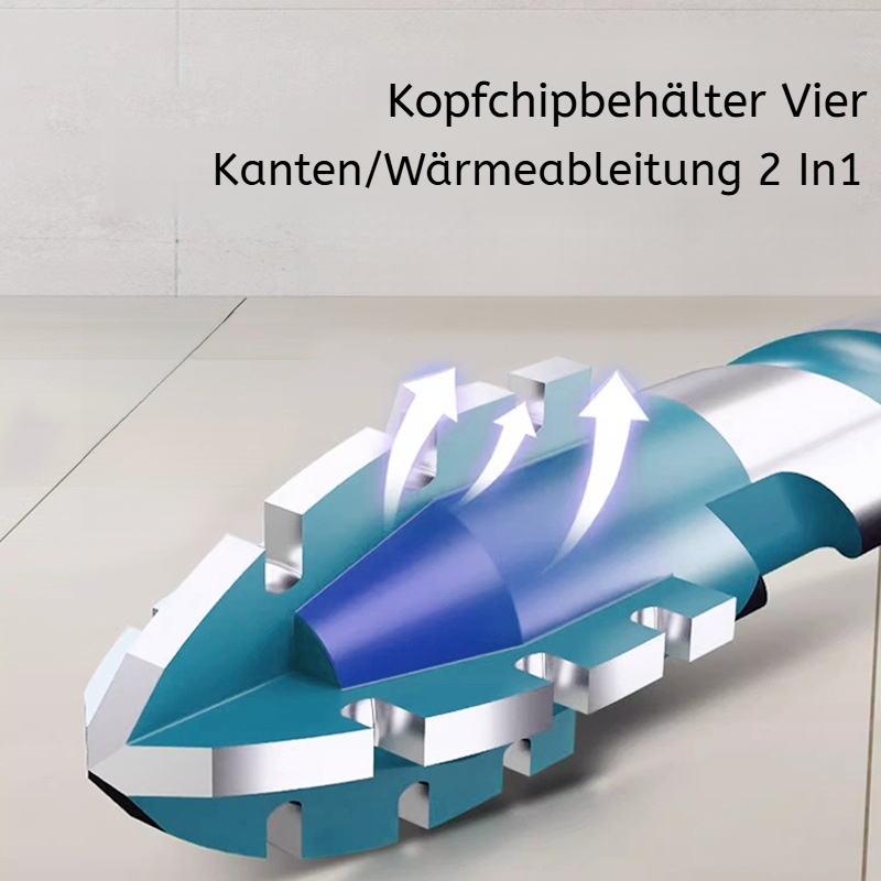 Allzweck-Trockenbohrer, Hartmetall mit starker Spanabfuhr