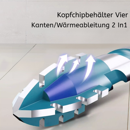 Allzweck-Trockenbohrer, Hartmetall mit starker Spanabfuhr