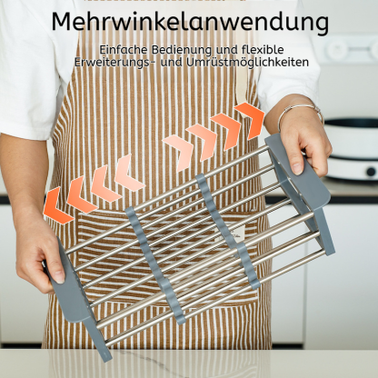 Stabiler Küchenregal aus Edelstahl für Geschirrorganisation