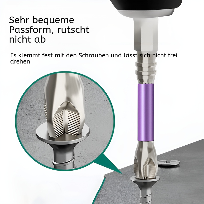  Multifunktions-Bohrschrauber mit robustem Magnet-Bit und Stoßschutz