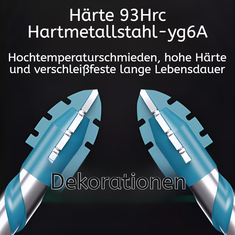 Allzweck-Trockenbohrer, Hartmetall mit starker Spanabfuhr