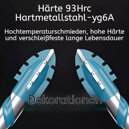 Allzweck-Trockenbohrer, Hartmetall mit starker Spanabfuhr