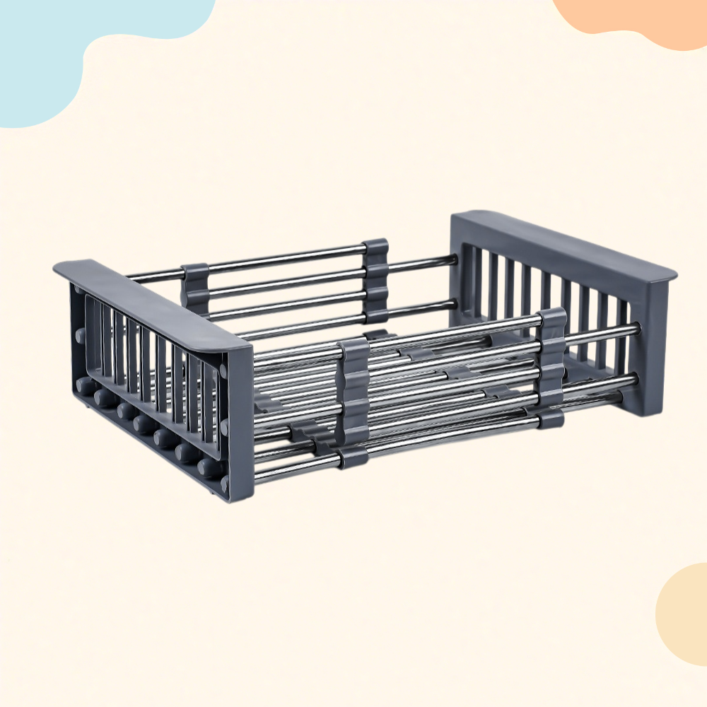 Stabiler Küchenregal aus Edelstahl für Geschirrorganisation