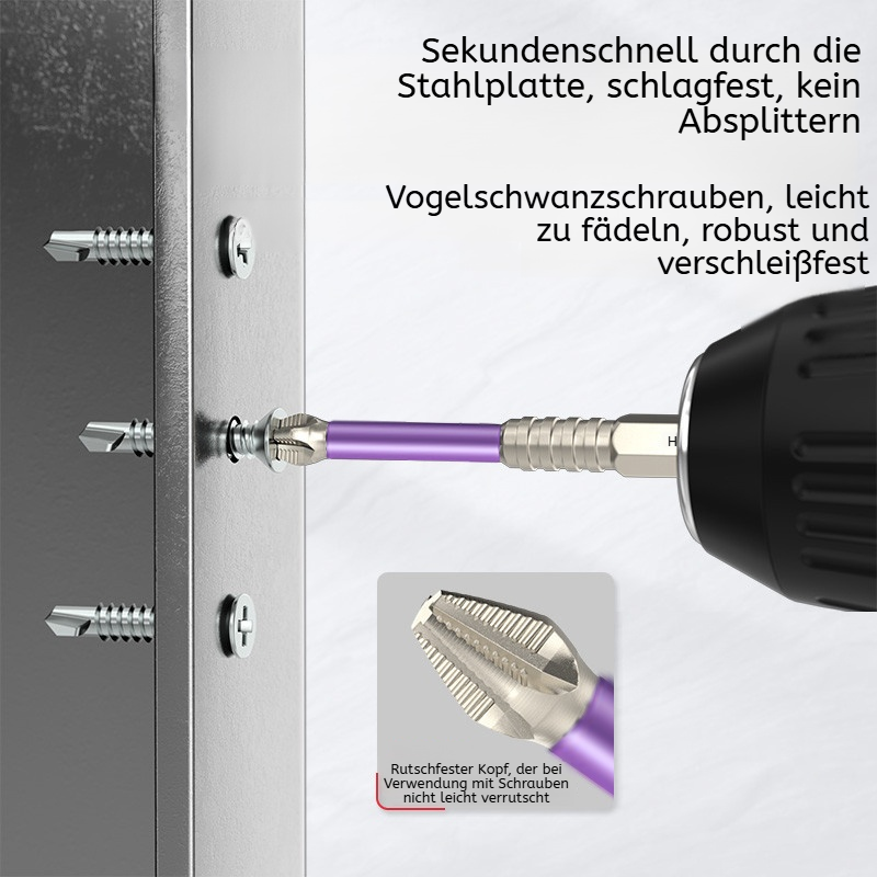  Multifunktions-Bohrschrauber mit robustem Magnet-Bit und Stoßschutz