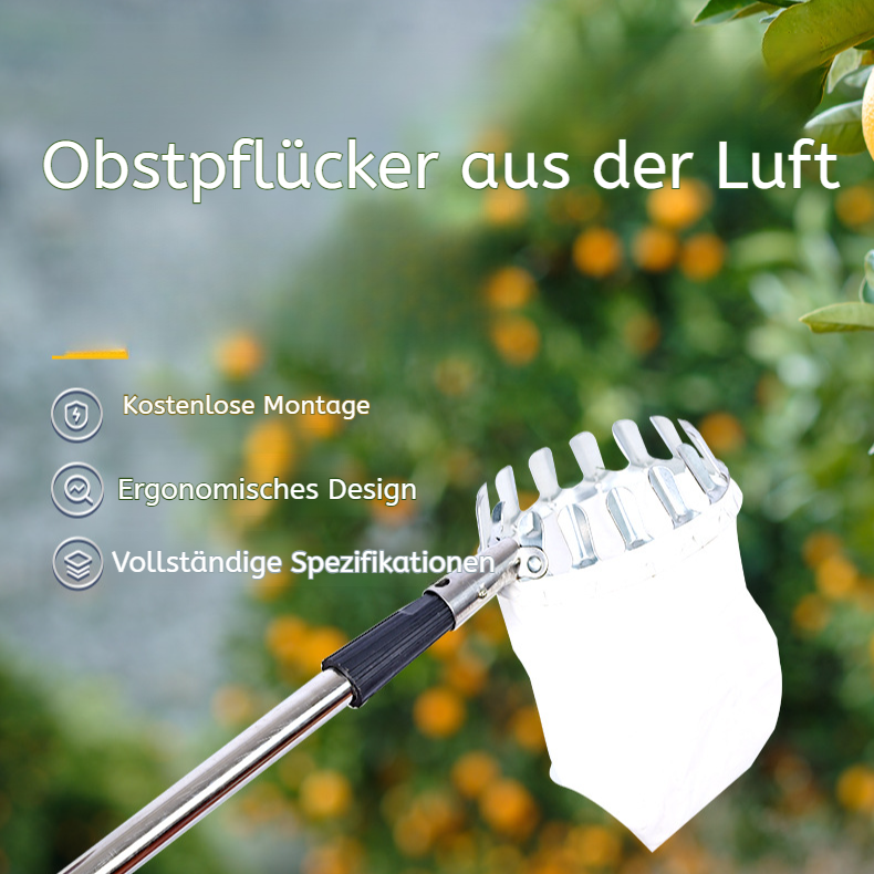 Garten Tragbarer Edelstahl Obstpflücker Teleskopierbar