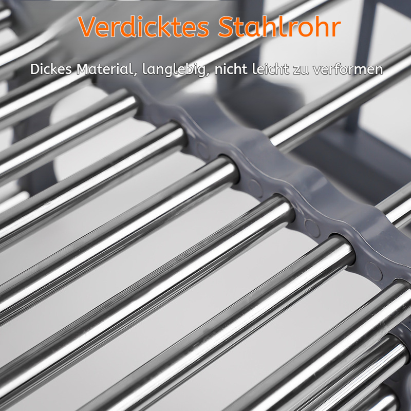 Stabiler Küchenregal aus Edelstahl für Geschirrorganisation